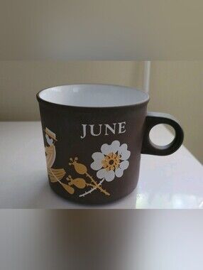 Vintage Hornsea Pottery JUNE Calendar LOVE MUG